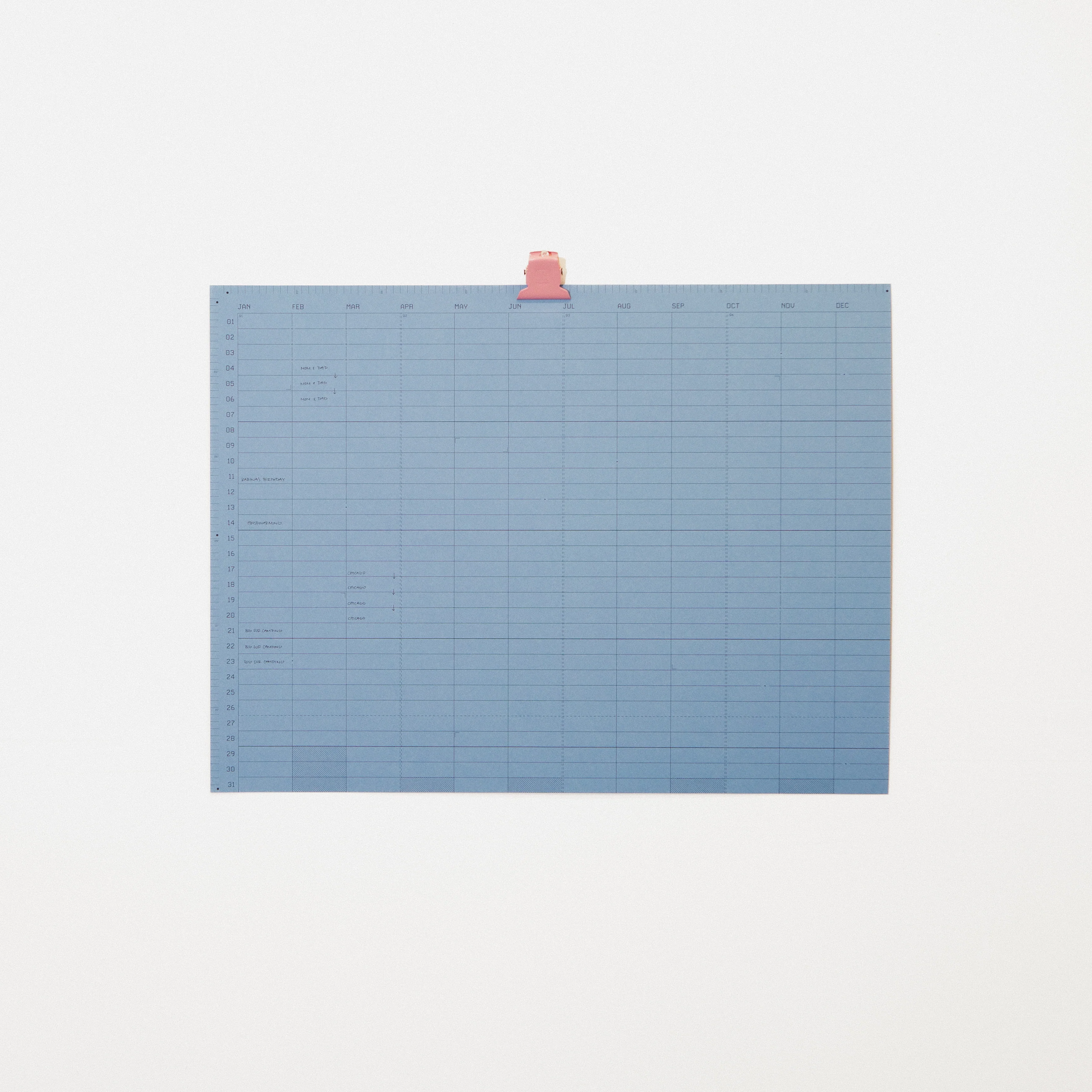 Open Dated 365 Day Wall Calendar | Denim - Image 6